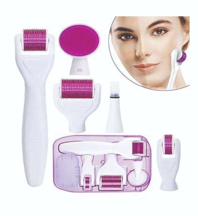 5 in 1 Derma roller (Derma Micro Needles Titanium Roller Skin Anti Aging - Hair Loss Regrowth) 2