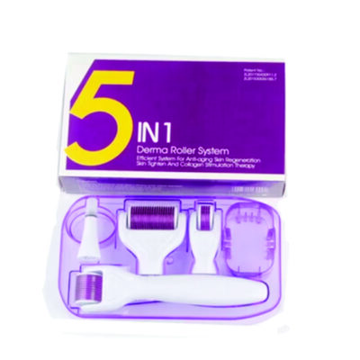 5 in 1 Derma roller (Derma Micro Needles Titanium Roller Skin Anti Aging - Hair Loss Regrowth)