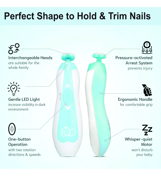 BABY NAIL TRIMMER (safe electric baby nail file) 2