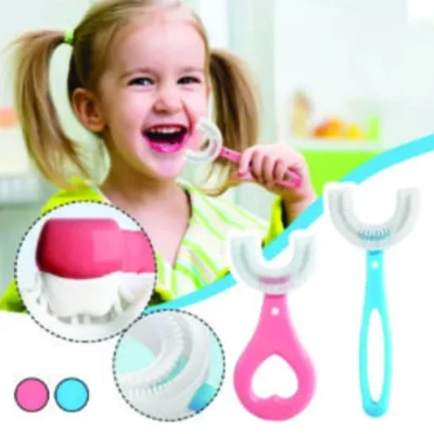 BABY TEETH CLEANER (Baby Toothbrush with U Shaped Silicone Brush Head)