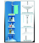 BATHROOM CORNER SHELF (Adjustable 4 Tier Telescopic Shower Corner)
