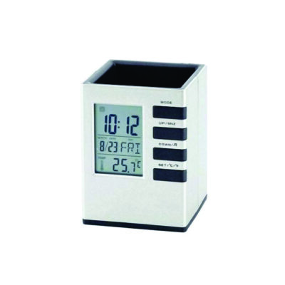 CUBE DESK STAND (Super Office Pen Holder With Digital Clock,calender,Alarm)
