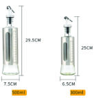 GLASS CRUET OIL JAR (Cooking seasoning oil bottle dispenser sauce bottle stainless glass storage)