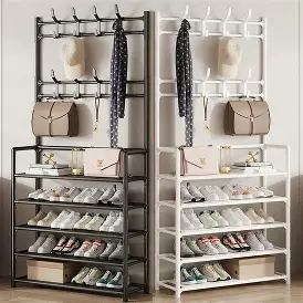 HANGER PLUS SHOE RACK (2 IN 1 Cloth Hanger And Shoe Rack)