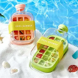 ICE CUBE TRAY (Outdoor Curling Summer Curling Ice Grid Portable Outdoor Drinking Pot)