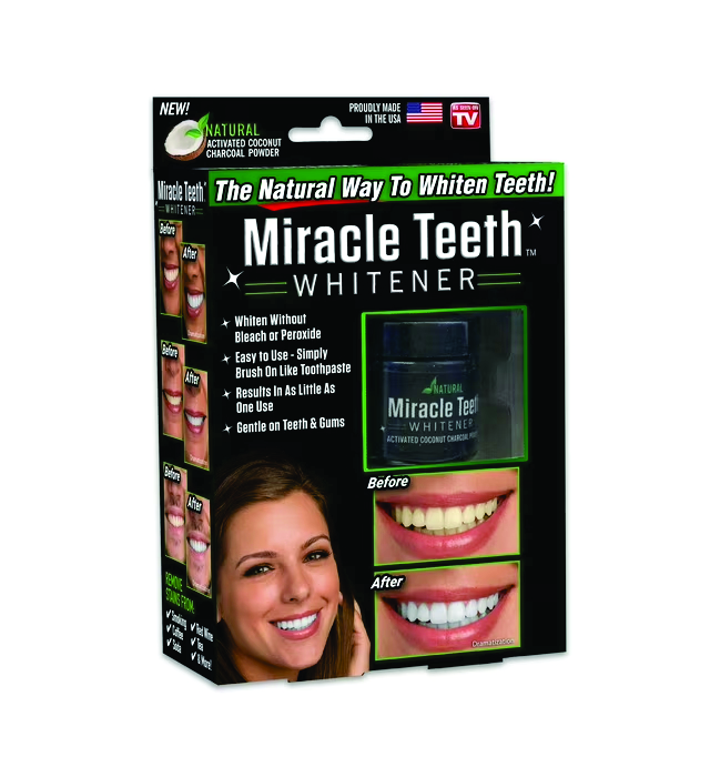 MIRACLE TEETH WHITENER (Natural Charcoal Based Teeth Whitening)