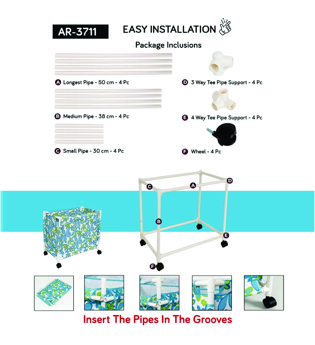 MOBILE LAUNDRY BASKET (Fabric Laundry Basket with Wheels) 2