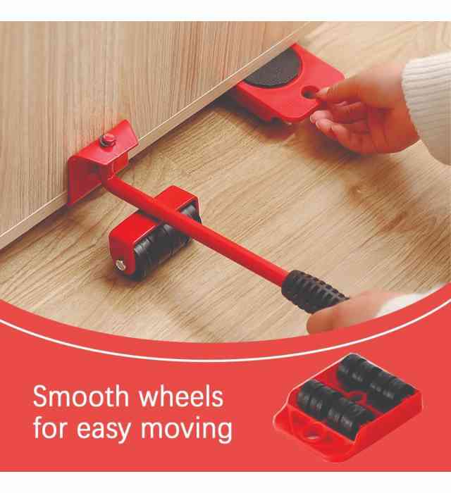 MOVEABLE HELPER (Furniture Lift Mover Tool Set with Adjustable Height Lifting Tool Lever) 1