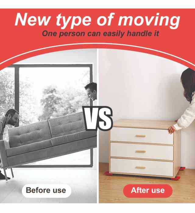 MOVEABLE HELPER (Furniture Lift Mover Tool Set with Adjustable Height Lifting Tool Lever) 4