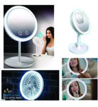 RECHARGEABLE FAN WITH LED LIGHT (Multifunctional Colorful Desktop Portable Floor Mounted Small Fan)