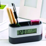 OVAL DESK STAND (Multifunctional Pencil Holder Time Alarm Clock)