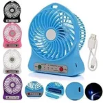 PORTABLE USB RECHARGEABLE FAN (USB LED Mini Air Cooler)