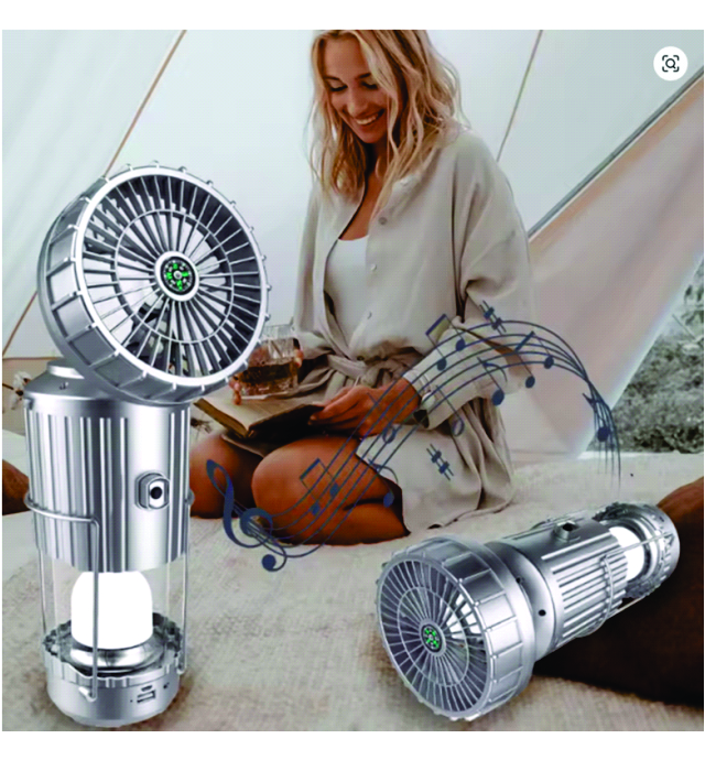 RECHARGEABLE CAMPING LIGHT WITH FAN 1