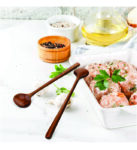 ROUND WOODEN SPOONS (6 Pieces Wooden Long Spoons Long Handle Round Spoons)
