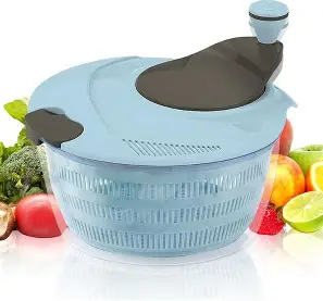SALAD SPINNER (Large 4 Quarts Fruits and Vegetables Dryer)