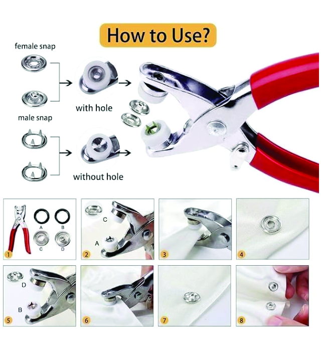 SNAP BUTTONS WITH PLIERS 3