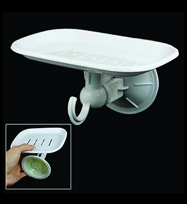 SOAP HOLDER (Multipurpose Super Suction Cup Plastic Soap Dish Holder with Towel Hanging Hook) 2