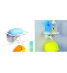 SOAP HOLDER (Multipurpose Super Suction Cup Plastic Soap Dish Holder with Towel Hanging Hook)