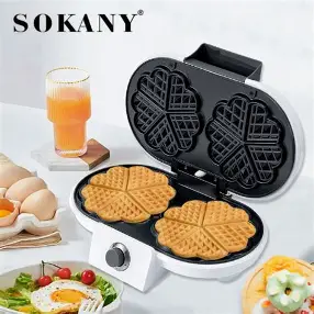 SOKANY WAFFLE (Electric Double Hearted Waffle Maker)