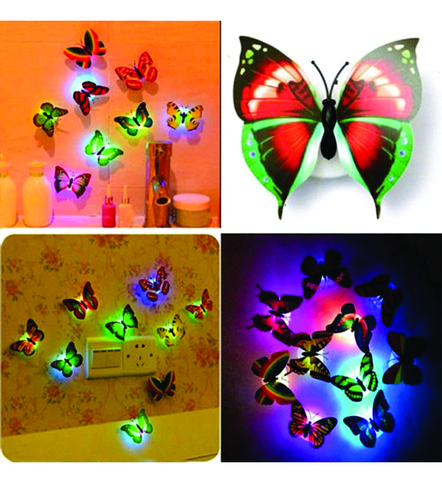SUNLIGHT BUTTERFLY (3D Butterfly Plastic Sticker Walls LED Light) 2