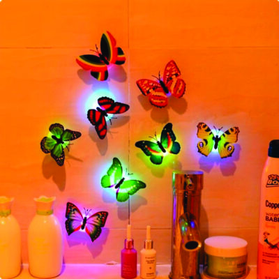 SUNLIGHT BUTTERFLY (3D Butterfly Plastic Sticker Walls LED Light)