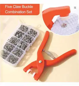 Snap botton (Useful Buckle Installation Tool Set Anti-rust Snap Button Kit Strong Fixing DIY Clothes Quilt Fixer Buckle Buttons Set)
