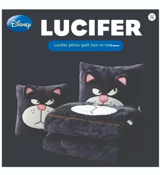 THICK AND DURABLE FOLDABLE DUVET (Cartoon Stitch Travel Blanket and Pillow - 2 in 1 Airplane Blanket Compact with Soft Bag Pillowcase) 4