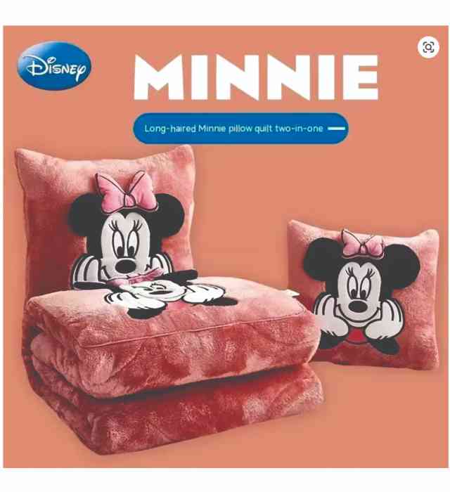 THICK AND DURABLE FOLDABLE DUVET (Cartoon Stitch Travel Blanket and Pillow - 2 in 1 Airplane Blanket Compact with Soft Bag Pillowcase) 5