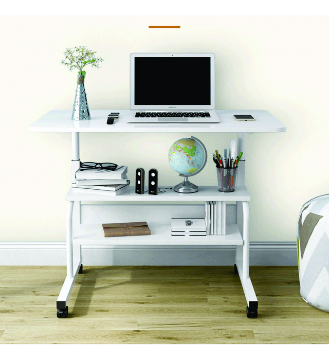 THREE LAYER LAPTOP TABLE TYPE 2 (Office Modern Luxury Movable Standing Table Manual Height Adjustable Study Desk) 3