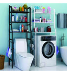 TOILET RACK STAINLESS STEEL (Over The Toilet and Laundry 3 Tier Storage Rack Stainless Steel Shelf Bathroom)