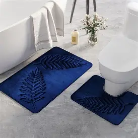 TOILET RUG (Bathroom Toilet Carpet Non-Slip Mat, Water Absorption Thick Bath Mats)