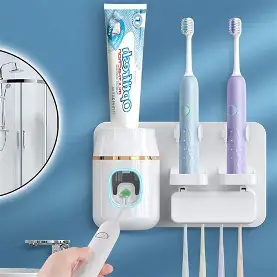 TOOTH PASTE DISPENSER AND BRUSH HOLDER