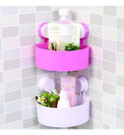 TRIANGLE BATHROOM SHELF (Corner Shelf Bathroom Kitchen Rack Self Adhesive Shower Caddy Plastic)