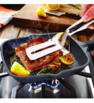 UTILITY KITCHEN TURNER (Steak Clamps,Double Sided Spatula,Cooking Tong,Spatula Tongs for Cooking,Stainless Steel)