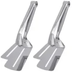 UTILITY KITCHEN TURNER (Steak Clamps,Double Sided Spatula,Cooking Tong,Spatula Tongs for Cooking,Stainless Steel)