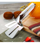 UTILITY KITCHEN TURNER (Steak Clamps,Double Sided Spatula,Cooking Tong,Spatula Tongs for Cooking,Stainless Steel)