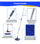 WALL AND FLOOR MOP (Blue Rotatable Adjustable Cleaning Mop with Long Handle)