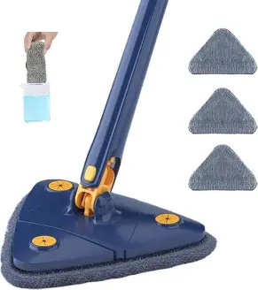 WALL AND FLOOR MOP (Blue Rotatable Adjustable Cleaning Mop with Long Handle)