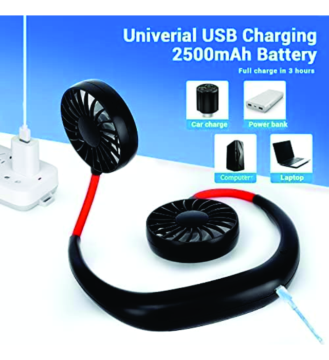 WEARABLE SPORT FAN (Portable Neck Fan Rechargeable Personal Hand-Free Fan) 2