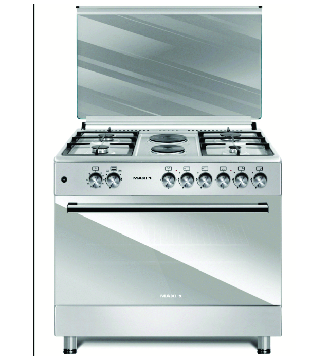 Maxi 4 Burner & Electric Heater Stading Gas Cooker 60 X 90 TR STYLE (MAXI STYLE 60 90 (5B) INOX)