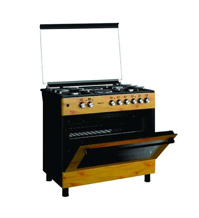 Maxi 4 Burner & Electric Heater Stading Gas Cooker 60 X 90 TR STYLE (MAXI STYLE 60 90 5B WOOD)