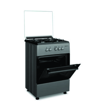 Maxi Standing Gas Cooker 50cm x 50cm (MAXI 6060 4B BASIC BLACK GREY)