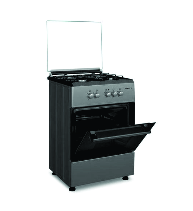 Maxi Standing Gas Cooker 50cm x 50cm (MAXI 6060 4B BASIC BLACK GREY)