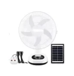 Century 12 – Inches Rechargeable Fan With Solar Panel & Two Bulbs