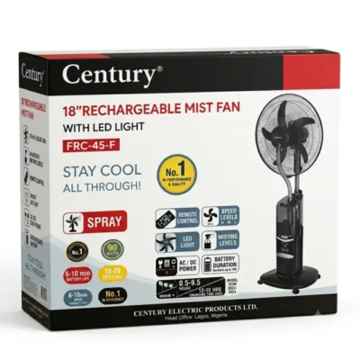 Century 16-Inch Rechargeable Fan FRC-40-D