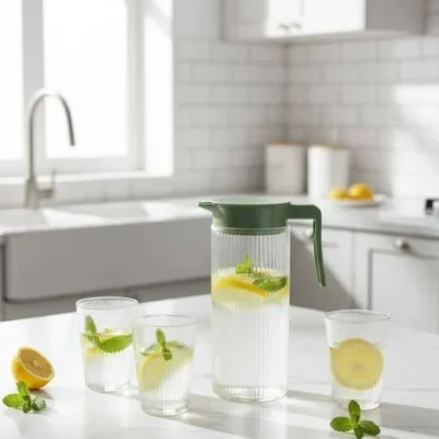 5 piece glass lemonade set
