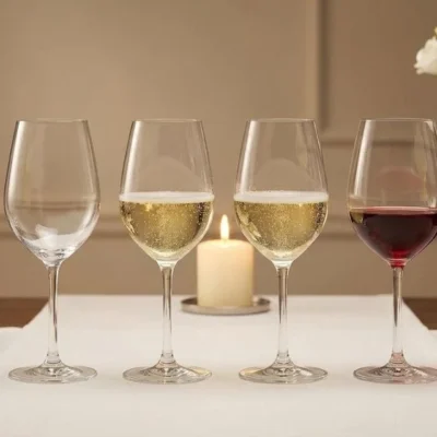 6 Pieces Set Clear Wine Glass Cup