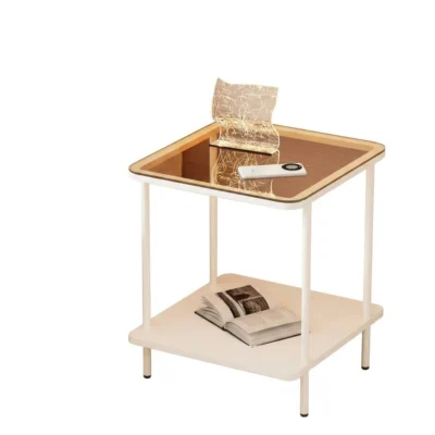 40 by 40 Luxury Glass Top Side Stool
