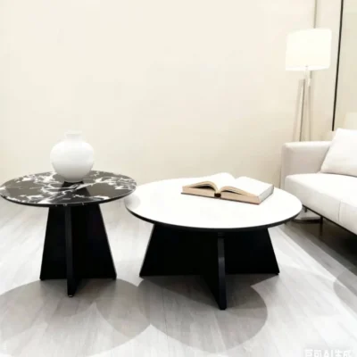 Square Round Modern Stone Tea Table Set