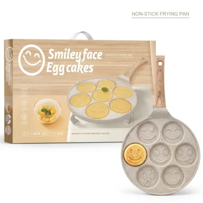 7 Holes Smiley Face Pancake Pan